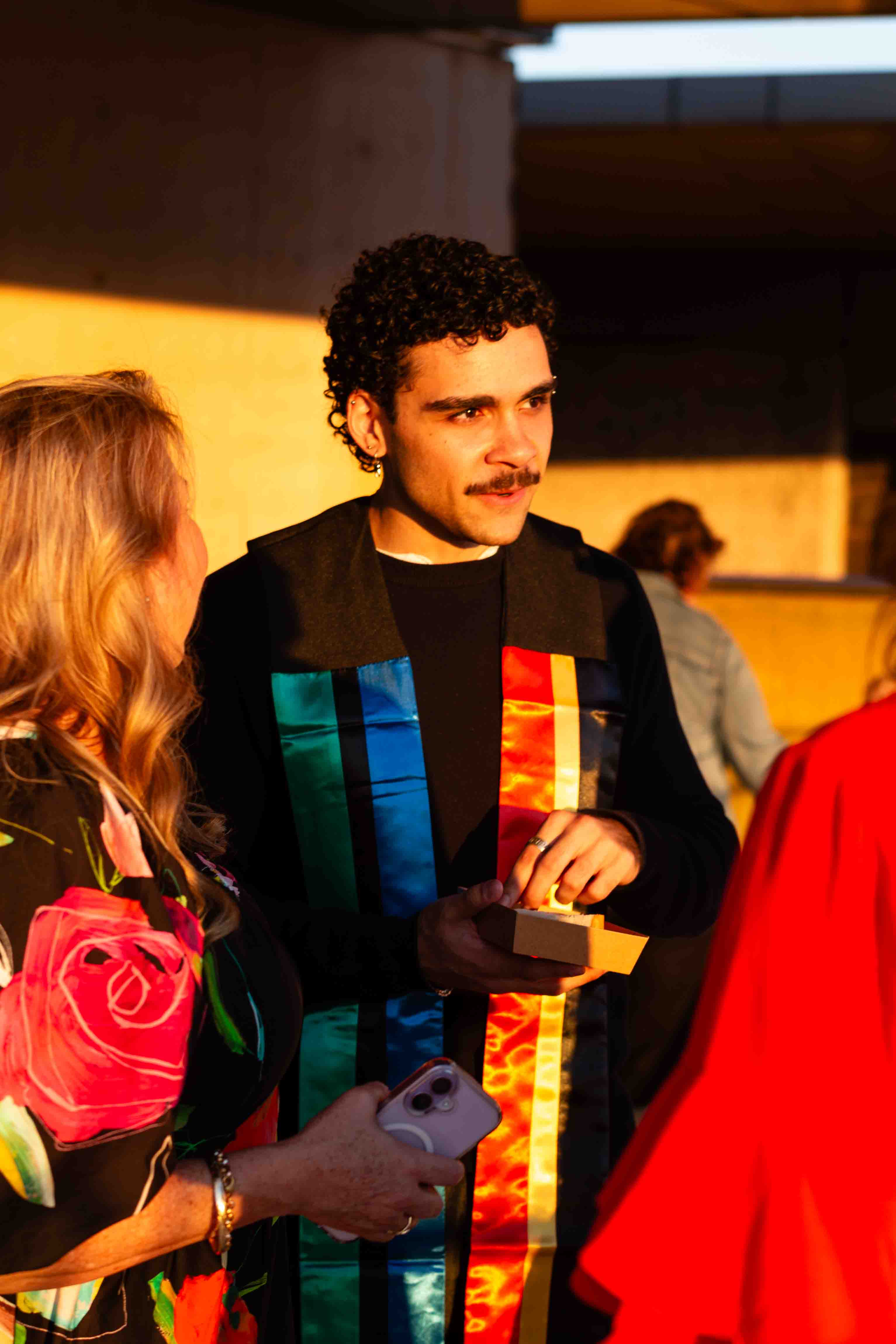 Nywaigi man, 2026 graduate and student speaker, Zachariah Nehow at July 2026 Sashing event