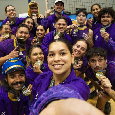 Selfie of UQ volleyball champions