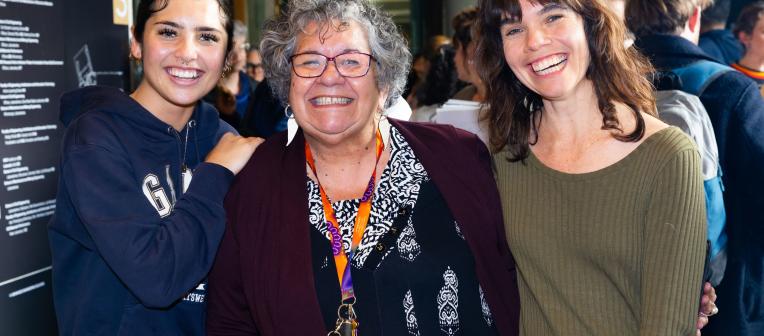 Prof Bunda, Ms Braelyn Rolfe-Chase, and Ms Freja Carmichael at the 2025 UQ NAIDOC Week Keynote Lecture