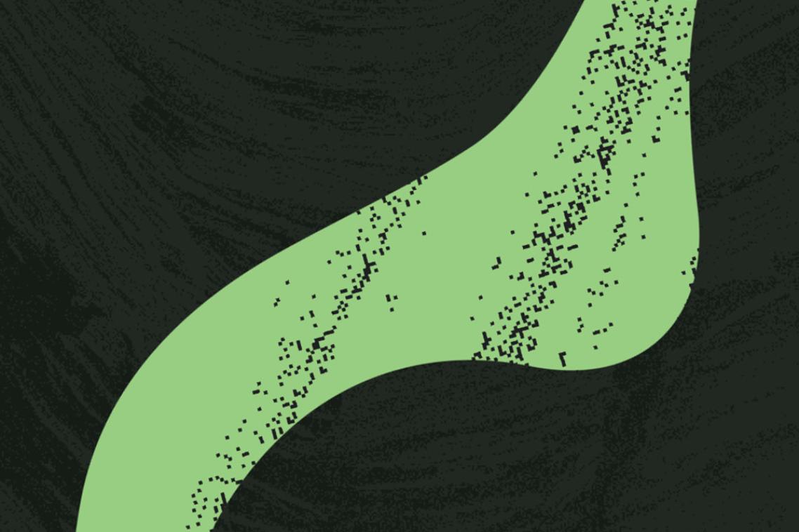 stylised green stroke