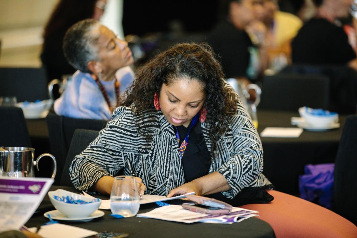 Staff member working 